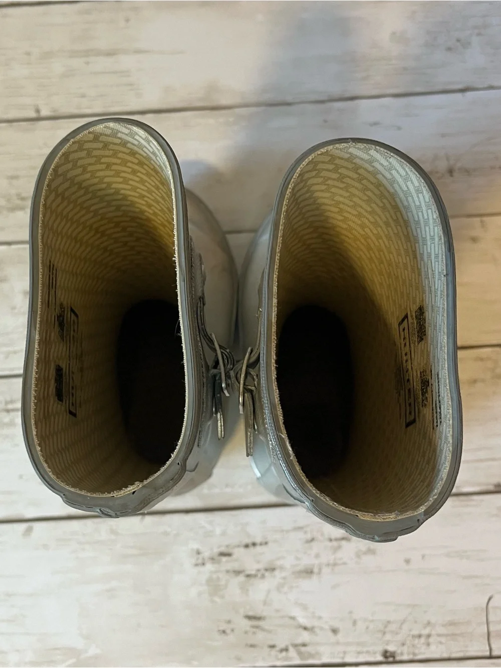 Toddler Girl’s Silver Hunter Boots Size 11